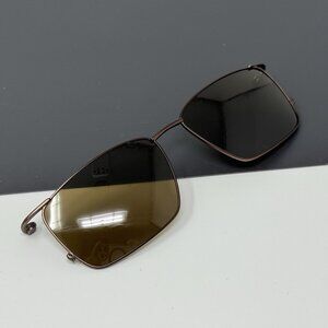 EasyClip EC459 10 Matte Brown MagnetClip Polarized Sunglasses Only No Frame 459